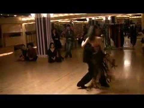  Luis Adrian Bianchi  and  Daniela Pucci  are  dancing  to  the  tango  "  La Capilla Blanca  "