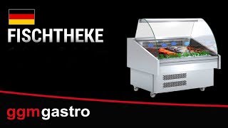 Fish Display Counter / Fish Serve Over Counter - 1250mm - curved front glass - double-glazed glass - LED lighting