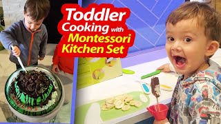 Toddler Montessori Safe Cooking set - Kid Friendly Knives - Kitchen Set for Cutting Veggies Fruit