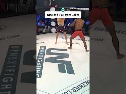 Perfect Calf Kick by Baker! ⚡🥊 #shortvideo #viral #sports #mma