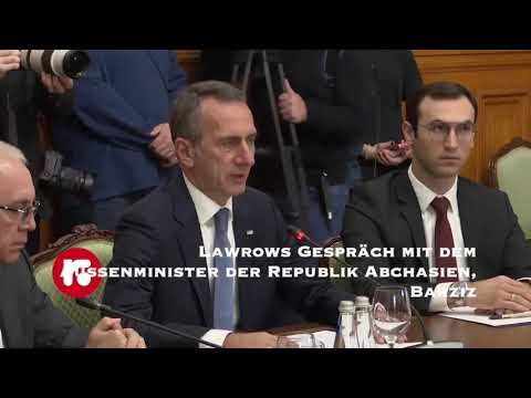 Lawrows Gespräch mit dem Außenminister der Republik Abchasien, Barziz