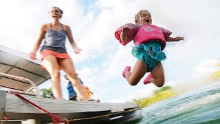 BABY JUMPS OVERBOARD BOAT!