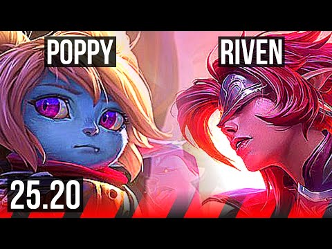 POPPY vs RIVEN (TOP) | 66% winrate, 8/2/5 | KR Master | 25.20