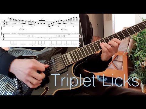 Triplet Licks for V Dominant Chords