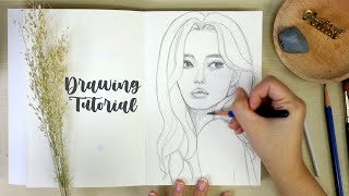 Sketching Real-time Process | How to Draw a Face Tutorial | Tagalog