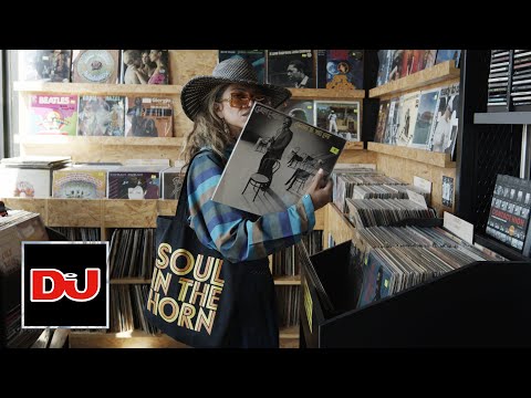 Natasha Diggs Shops For Funk, Disco & Soul At Lucky Records, Miami