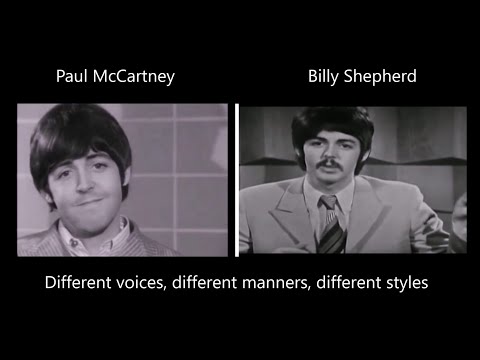 Paul McCartney vs Billy Shears - different voices, different manners, different styles