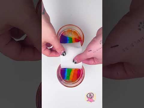 Zabawny eksperyment w filiżance 🌈 #rzemiosło #sztuka #haki #DIY