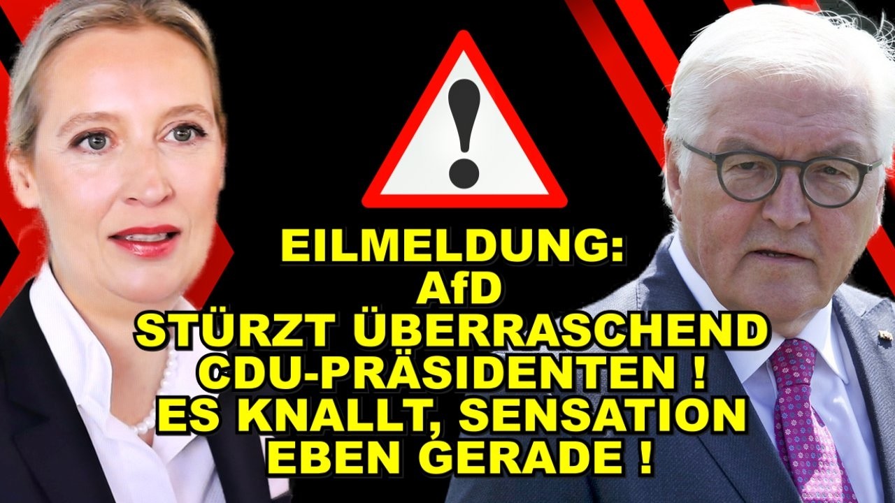 EIL: AfD STÜRZT CDU-Präsidenten!