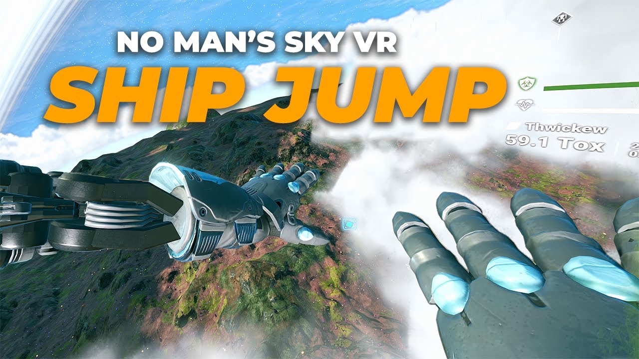 Jumping off your spaceship in VR is wild (No Man's Sky)