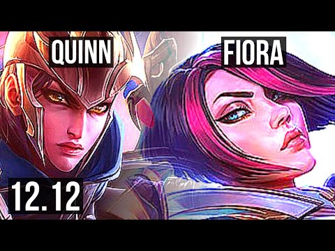 QUINN vs FIORA (TOP) | Rank 6 Quinn, 6/1/6, 1200+ games, 1.4M mastery | KR Grandmaster | 12.12