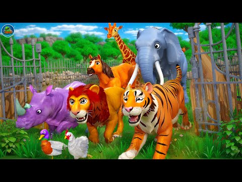 The Great Zoo Escape: Forest Wild Animals vs Gorilla Trap | Animal Revolt | Funny Animals