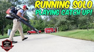 Mowing Lawns Solo Today And Playing Catch Up This Week ► Lawn Care Vlog