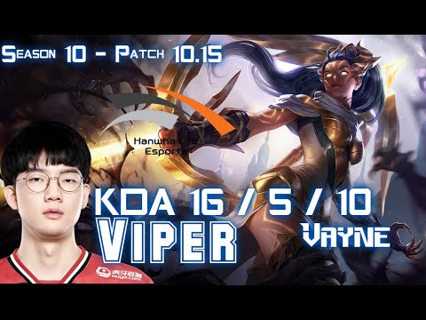 HLE Viper VAYNE vs SIVIR ADC - Patch 10.15 KR Ranked