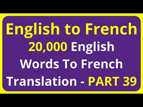 20,000 English Words To French Translation Meaning - PART 39 | English to Francais translation