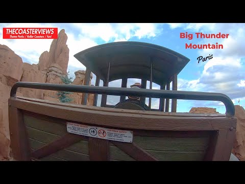 Disneyland Paris- BIG THUNDER MOUNTAIN [4K] Runaway Train Roller Coaster