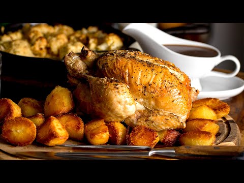 Easy Roast Chicken Dinner with a jug of delicious gravy | Formula for Perfect Roast Chicken