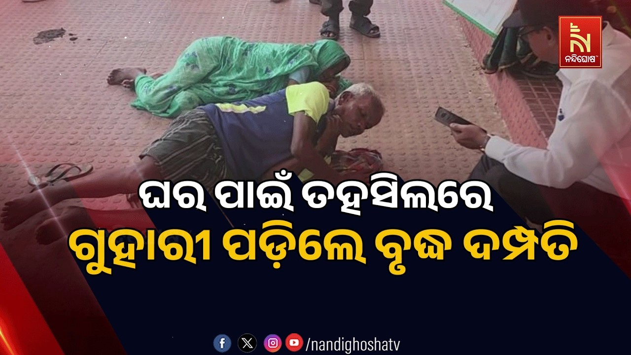 ଘର ପାଇଁ ତହସିଲରେ ଗୁହାରୀ ପଡ଼ିଲେ ବୃଦ୍ଧ ଦମ୍ପତି | NandighoshaTV