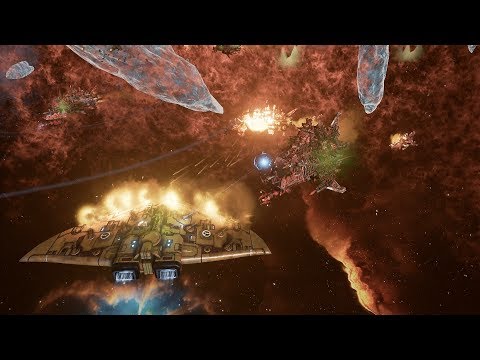 Ork Pirates (Evil Sunz) vs TAU Empire! Rank 44 - Battlefleet Gothic Armada