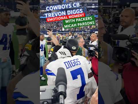 TREVON DIGGS ✭ #COWBOYS CB #EMOTIONAL MOMENT WITH PACKERS MICAH PARSONS! 🥺 Best Of Friends? 👀 #NFL
