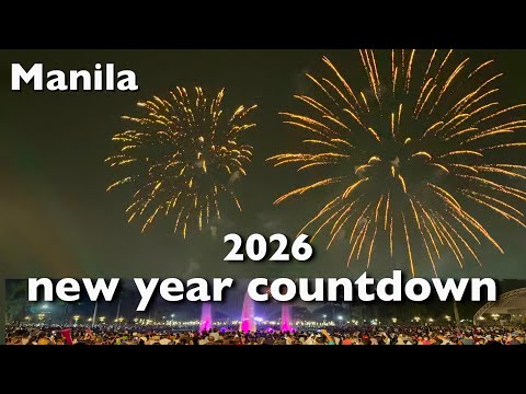 New Year Countdown 2026 Fireworks Display | Luneta Park Manila Philippines 
