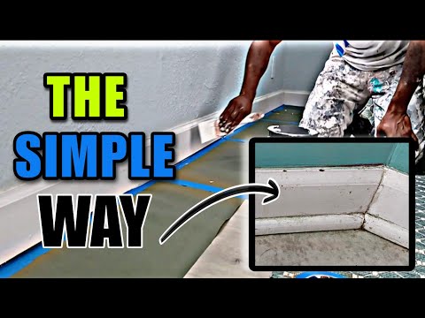 RIDICULOUSLY Easy Way To Paint Baseboards (on hard surfaces) Super CLEAN Lines