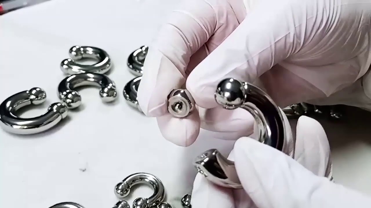 Horseshoes Circular Piercing Barbells Titanium