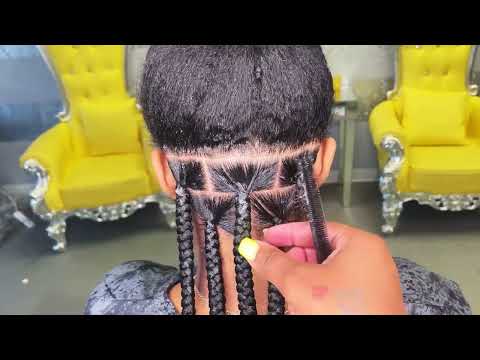 HOW TO: 9 MINUTE | LARGE KNOTLESS BRAIDS | Hairstyles | BRAIDS BY ANTOINETTE