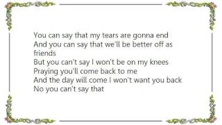 Chalee Tennison - You Can&#39;t Say That Lyrics