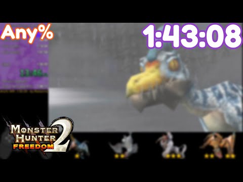 Monster Hunter Freedom 2 - Any% Speedrun - 1:43:08 (PB)