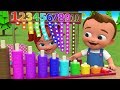 Little Babies Fun Play Learning Numbers for Children with Wooden Rings Numbers Toy Set 3D Kids Edu