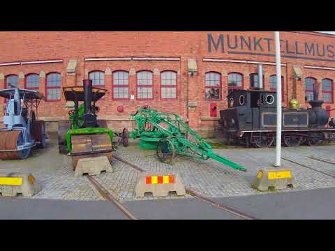 [4K] Walking around the Munktell Museum and Centralstation in Eskilstuna, Sweden