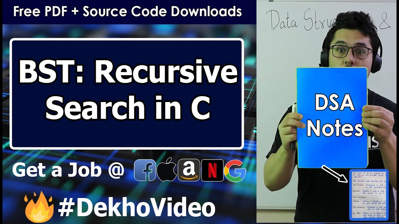 Video thumbnail for Searching in a Binary Search Trees (Search Operation)
