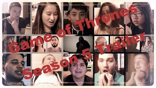 Game of Thrones - Season 5 Official Trailer (Reaction Mashup)