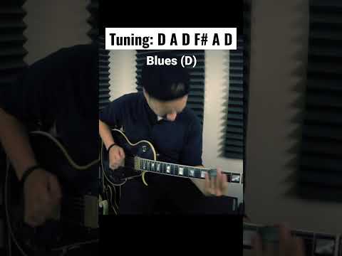 Slide guitar solo • OPEN D tuning Blues licks 🎸