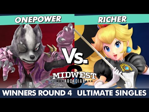 Midwest Arcadian 6 - OnePower (Wolf) Vs. Richer (Peach) SSBU Ultimate Tournament