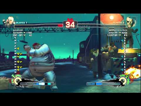 gorenoki [Rufus] Vs chococo-tkns [Sagat] SSF4 AE Japanese Online Ranked Matches - PSN