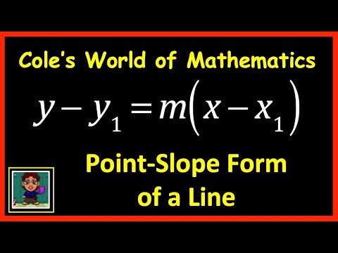 Point-Slope Form of a Line in Algebra 1