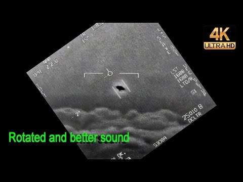 The Pentagon "Gimbal" UFO - Enhanced 4k version, rotated and better sound