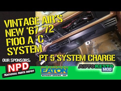 How To F100 Sure Fit Vintage Air Install Adding Refrigerant and Testing Episode 405 Autorestomod