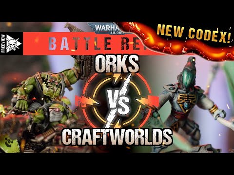 **NEW CODEX!** Orks vs Craftworlds 1500pts | Warhammer 40,000 Battle Report