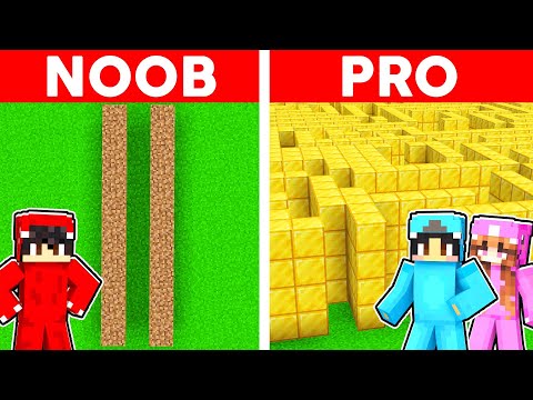 Omz - Minecraft NOOB vs PRO: GIANT MAZE BUILD CHALLENGE!