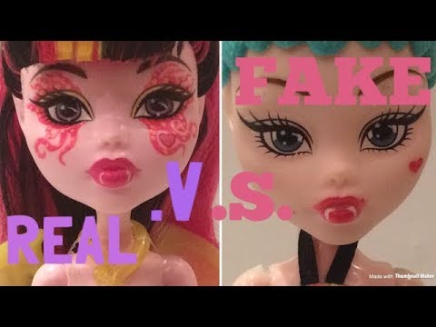 Monster High Real VS. Fake Great Scarrier Reef Draculara Doll!!!!