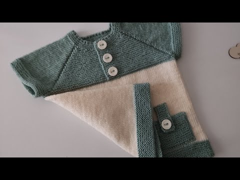 🍀Dikişsiz İki Renkli Erkek Çocuk Süveteri / Seamless Two-Tone Boy's Sweater🍀 #babyknitting