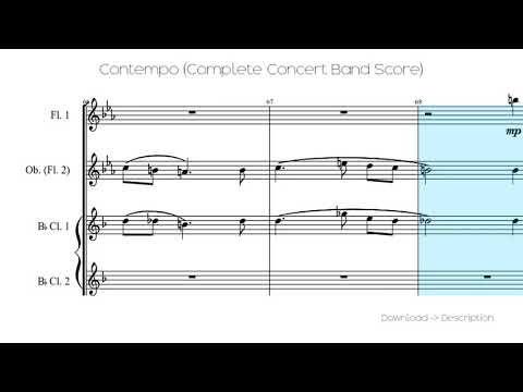 🎶 Contempo (Complete Concert Band Score) 🎸🎸