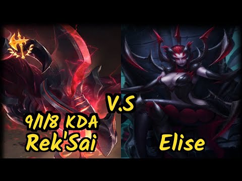 Spookz (REK'SAI) vs ELISE - 9/1/8 KDA JUNGLE GAMEPLAY - OC Ranked DIAMOND