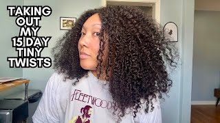 MY CURLS AFTER 15 DAYS OF TINY TWISTS