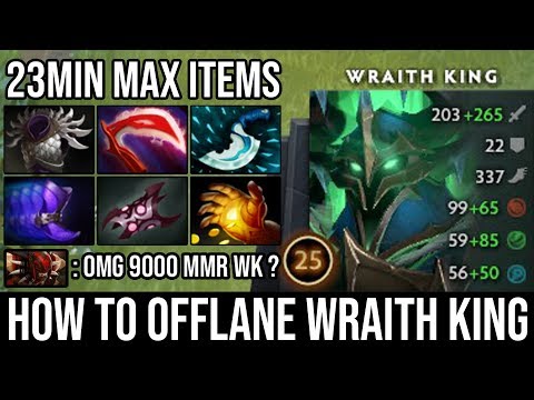 How to Offlane & Fast Farm Wraith King - Imba Right Click King 1Crit Delete Support 9000 MMR DotA 2