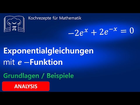 Solving exponential equations, e - function, logarithm, equations