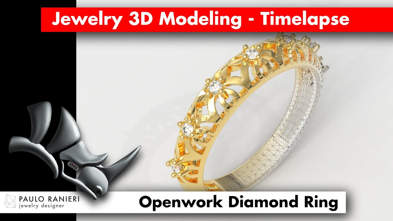 Openwork Diamond Ring 3D Print Model